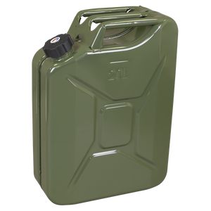 Sealey JC20SCG Screw Cap Metal Jerry Can 20L - Green