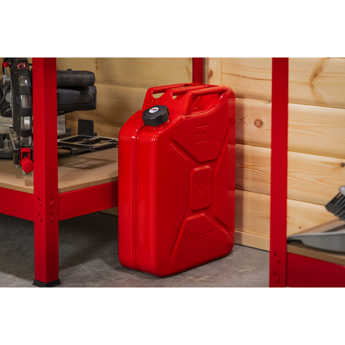 Sealey JC20SCR Screw Cap Metal Jerry Can 20L - Red - additional view 7