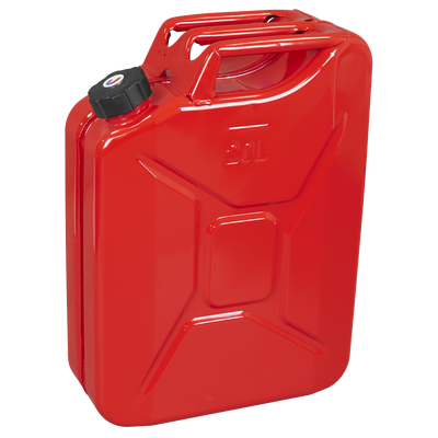 Sealey JC20SCR Screw Cap Metal Jerry Can 20L - Red