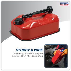 Sealey JC5RR Jerry Can 5L - Red - additional view 8