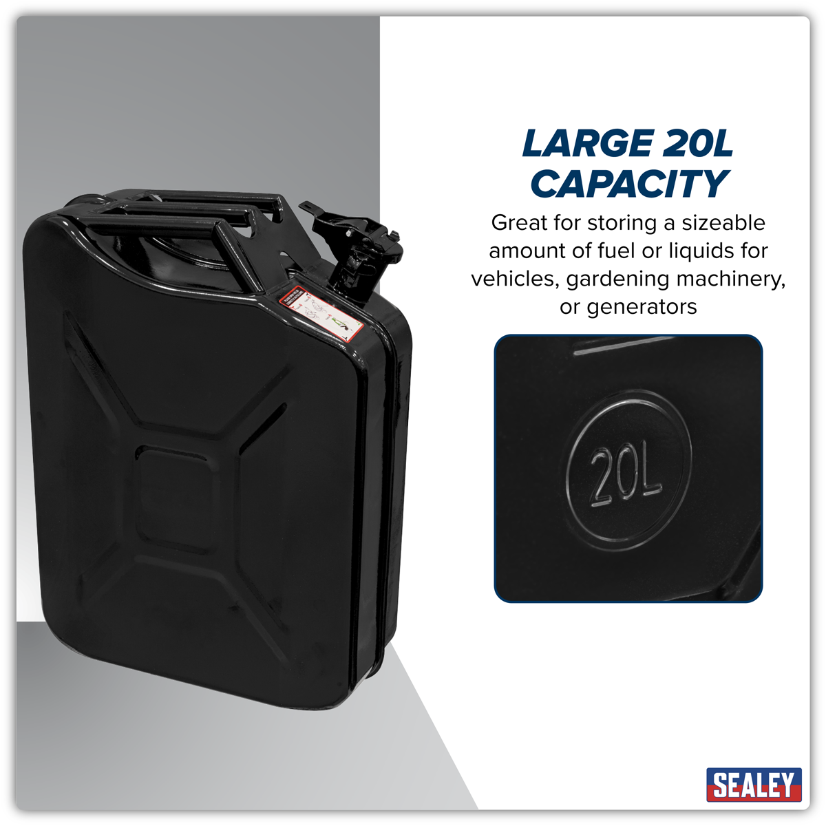 Sealey JCY20B Jerry Can 20L - Black - additional view 13