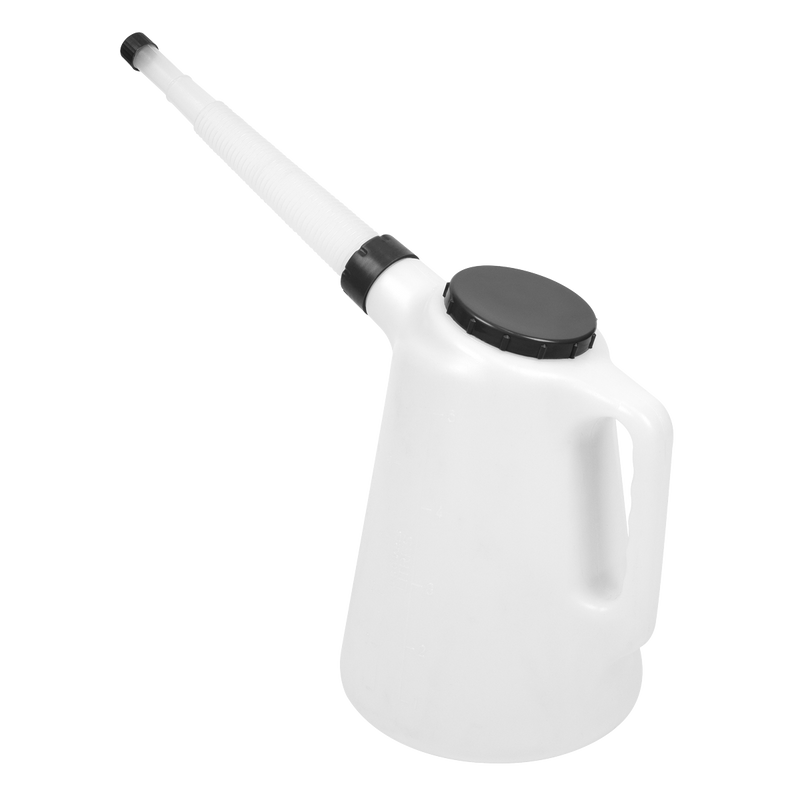 Sealey JDL5SET Oil Containers with Lid & Flexible Spout 5L - Set of 5 - additional view 2