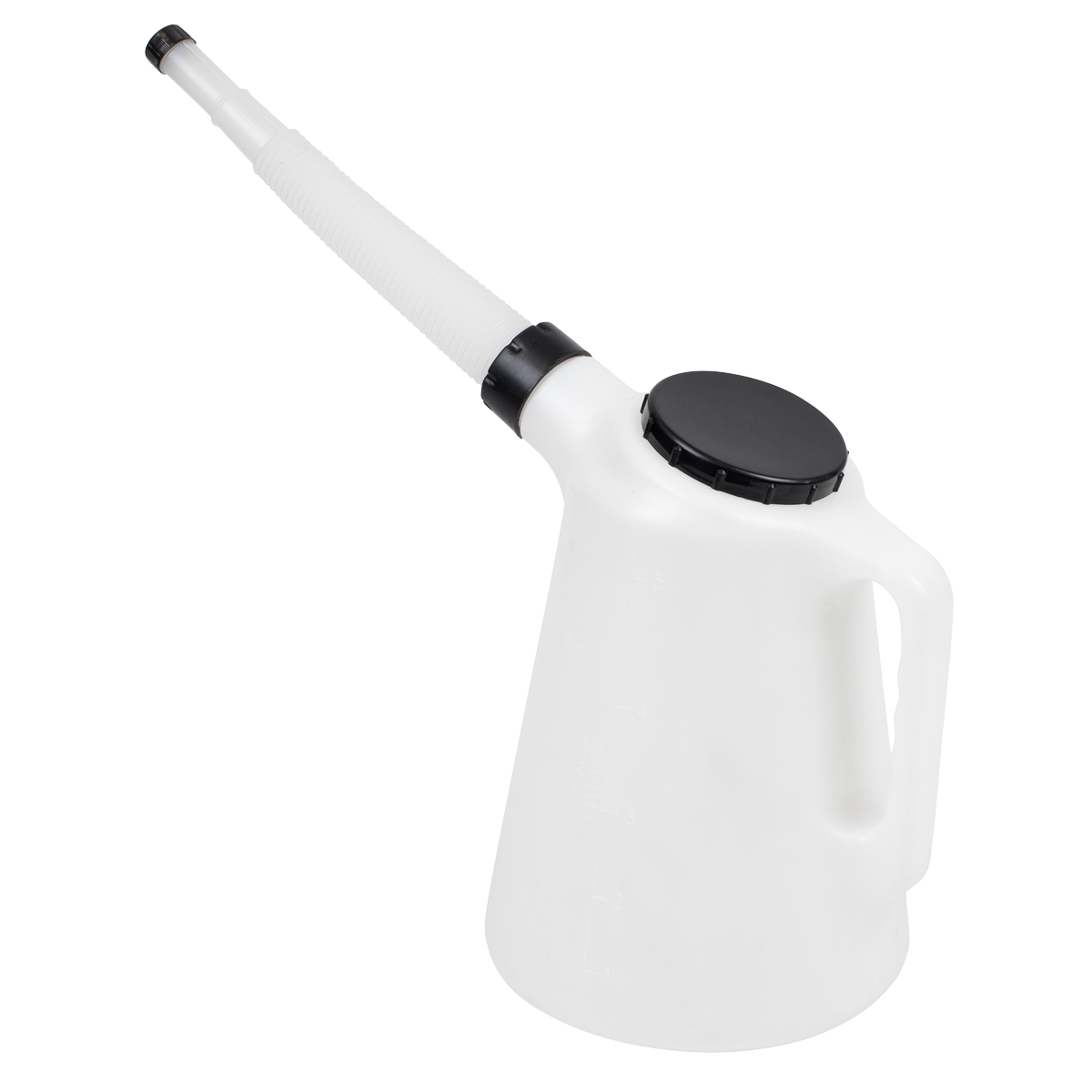 Sealey JDL5 Oil Container with Flexible Spout 5L - Black Lid