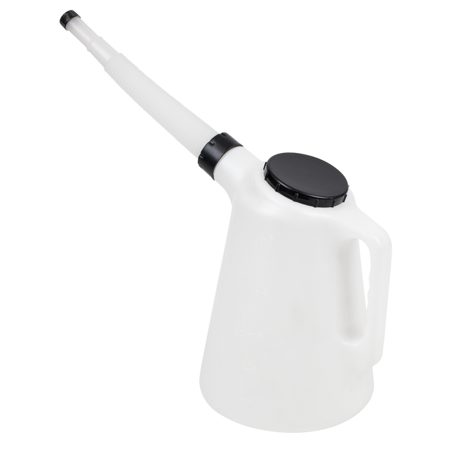 Sealey JDL5 Oil Container with Flexible Spout 5L - Black Lid