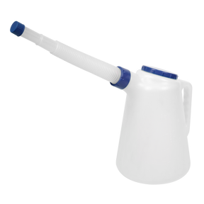 Sealey JDL5B Oil Container with Flexible Spout 5L - Blue Lid