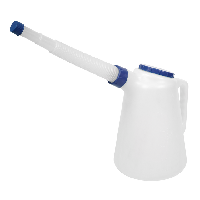 Sealey JDL5B Oil Container with Flexible Spout 5L - Blue Lid