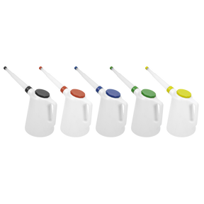 Sealey JDL5SET Oil Containers with Lid & Flexible Spout 5L - Set of 5