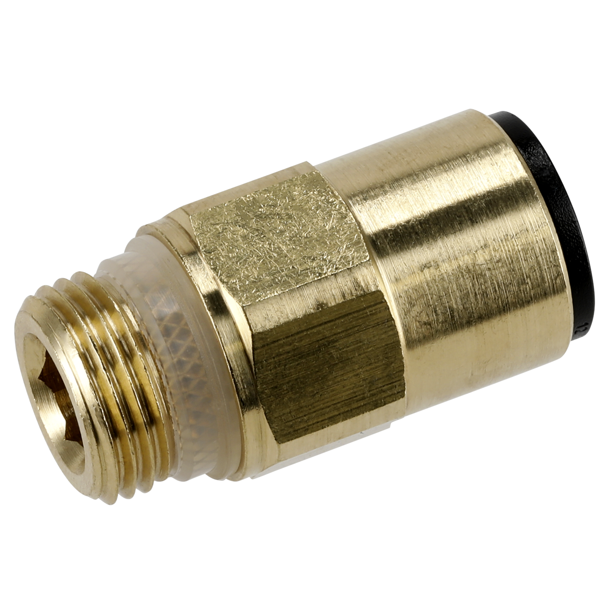 Sealey JGBC1238 John Guest® Brass SuperThread Straight Adaptor 12mm x 3/8"BSP - Pack of 2