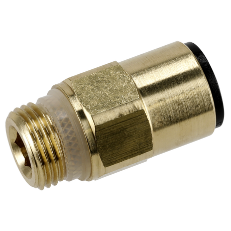 Sealey JGBC1238 John Guest® Brass SuperThread Straight Adaptor 12mm x 3/8"BSP - Pack of 2
