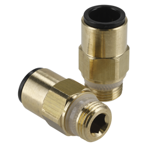 Sealey JGBC1238 John Guest® Brass SuperThread Straight Adaptor 12mm x 3/8"BSP - Pack of 2 - additional view 4