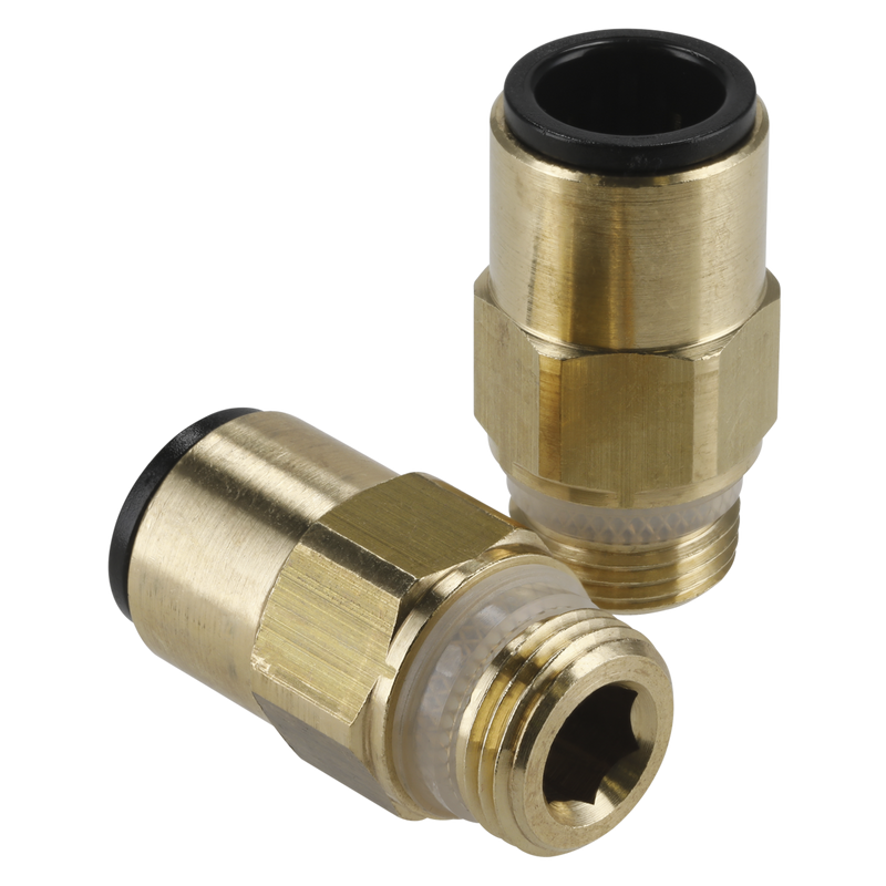 Sealey JGBC1238 John Guest® Brass SuperThread Straight Adaptor 12mm x 3/8"BSP - Pack of 2 - additional view 4