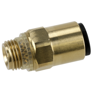 Sealey JGBC618 John Guest® Brass SuperThread Straight Adaptor 6mm x 1/8"BSP - Pack of 2