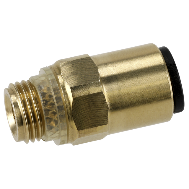 Sealey JGBC618 John Guest® Brass SuperThread Straight Adaptor 6mm x 1/8"BSP - Pack of 2