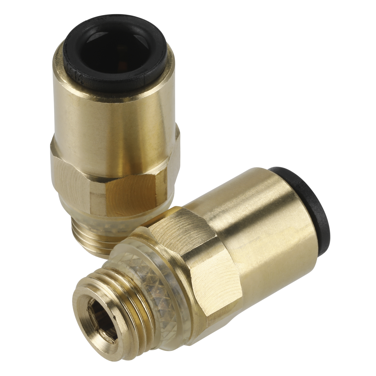 Sealey JGBC618 John Guest® Brass SuperThread Straight Adaptor 6mm x 1/8"BSP - Pack of 2 - additional view 6