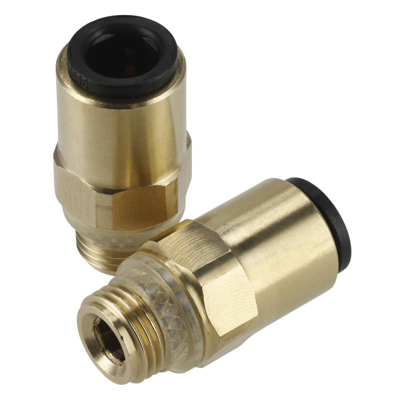 Sealey JGBC618 John Guest® Brass SuperThread Straight Adaptor 6mm x 1/8"BSP - Pack of 2 - additional view 6