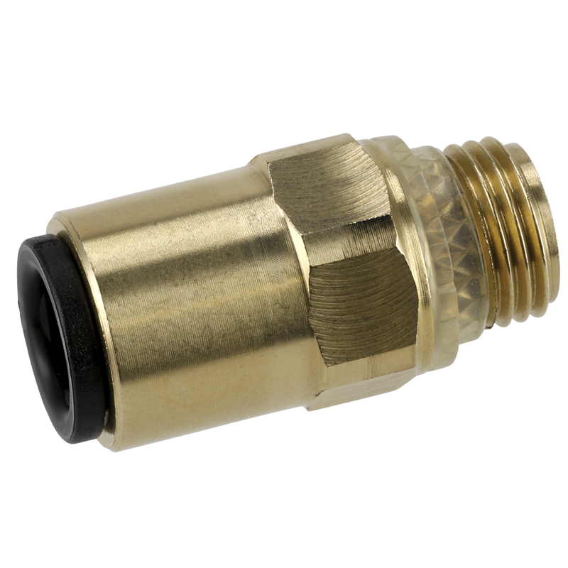 Sealey JGBC618 John Guest® Brass SuperThread Straight Adaptor 6mm x 1/8"BSP - Pack of 2 - additional view 2