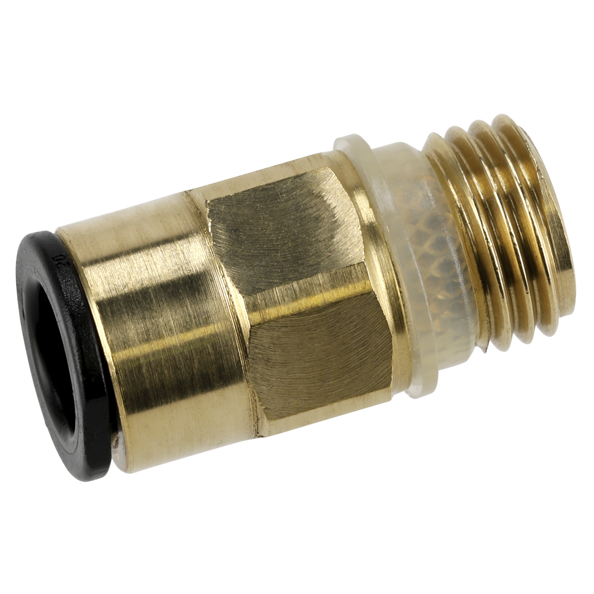 Sealey JGBC814 John Guest® Brass SuperThread Straight Adaptor 8mm x 1/4"BSP - Pack of 2