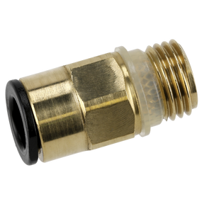 Sealey JGBC814 John Guest® Brass SuperThread Straight Adaptor 8mm x 1/4"BSP - Pack of 2