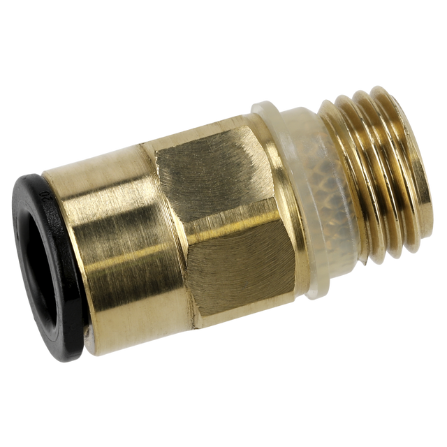 Sealey JGBC814 John Guest® Brass SuperThread Straight Adaptor 8mm x 1/4"BSP - Pack of 2