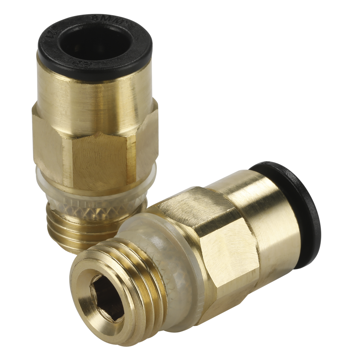 Sealey JGBC814 John Guest® Brass SuperThread Straight Adaptor 8mm x 1/4"BSP - Pack of 2 - additional view 4