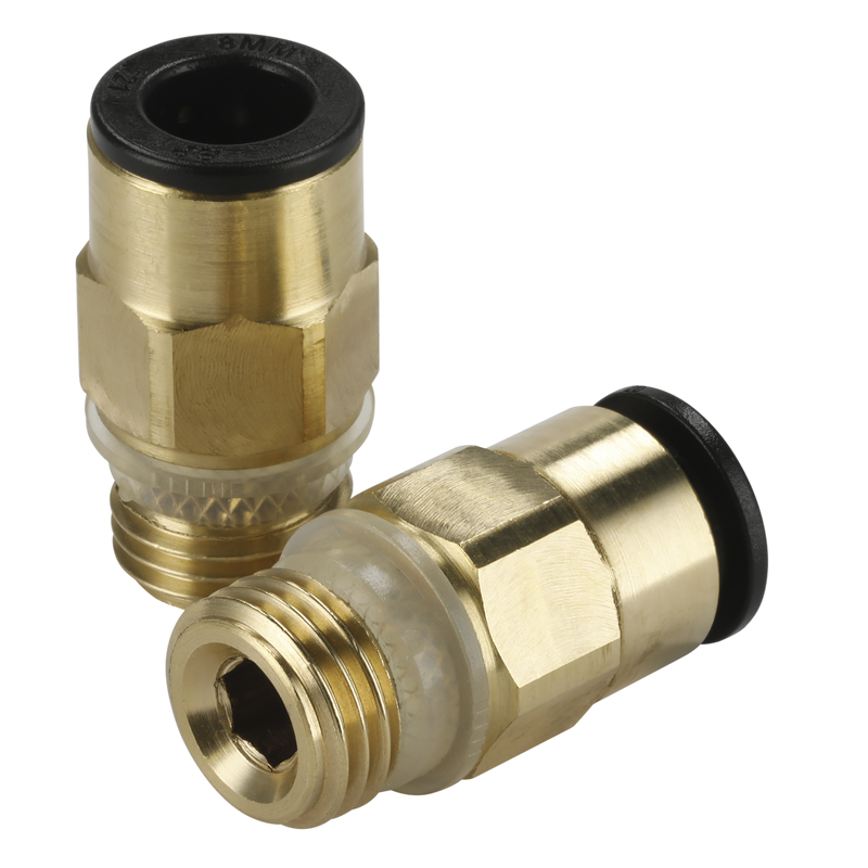 Sealey JGBC814 John Guest® Brass SuperThread Straight Adaptor 8mm x 1/4"BSP - Pack of 2 - additional view 4