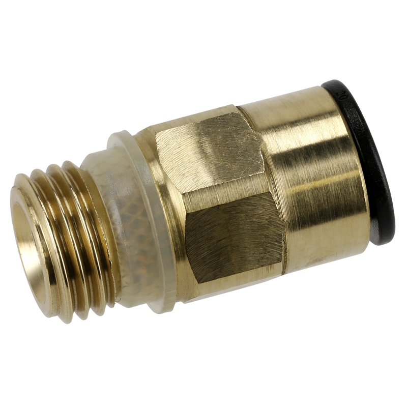 Sealey JGBC814 John Guest® Brass SuperThread Straight Adaptor 8mm x 1/4"BSP - Pack of 2 - additional view 2