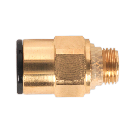 Sealey JGBC818 John Guest® Brass SuperThread Straight Adaptor 8mm x 1/8"BSP - Pack of 2