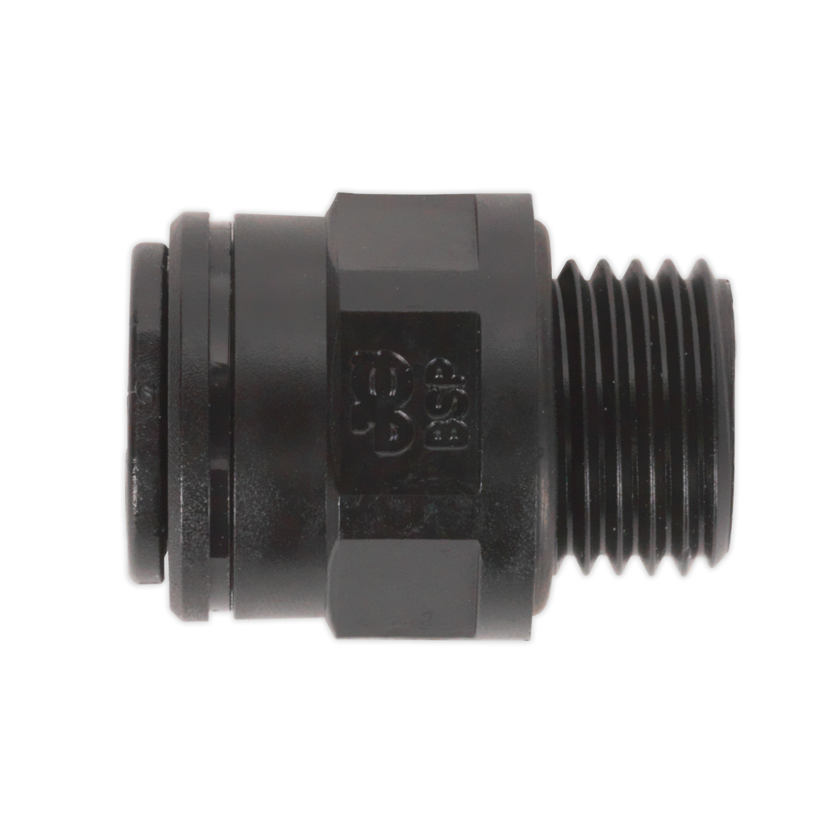 Sealey JGC814 John Guest® Straight Adaptor 8mm x 1/4"BSP - Pack of 5