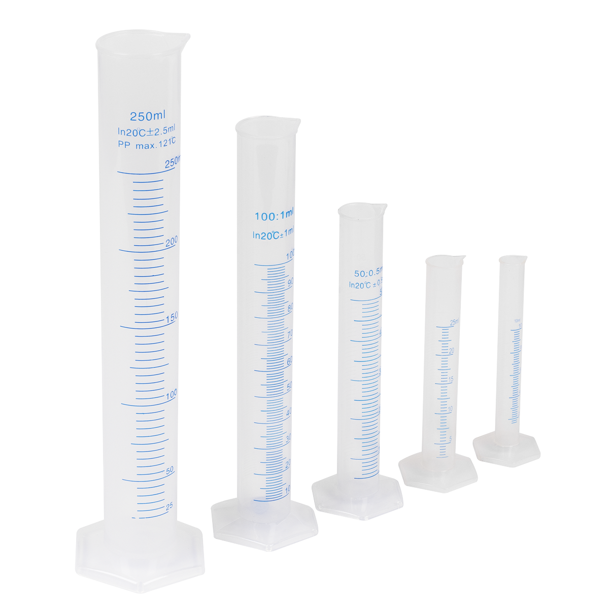 Sealey JMC05 Graduated Measuring Cylinder Set 5pc