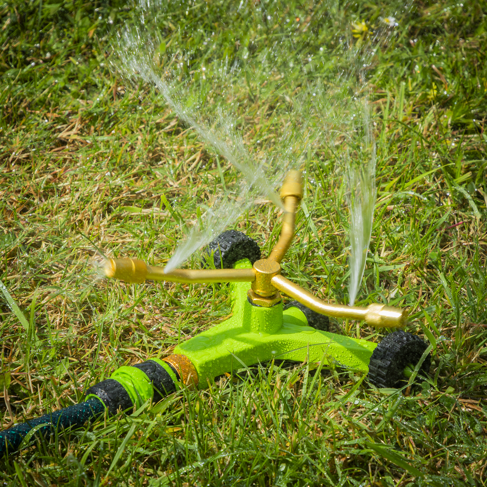 Sealey JS2032 3-Arm Brass Sprinkler with Metal Wheeled Base - additional view 3