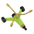 Sealey JS2032 3-Arm Brass Sprinkler with Metal Wheeled Base