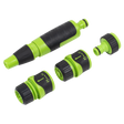 Sealey JS9611 Deluxe Soft-Touch Hose Nozzle & Connector Set 4pc