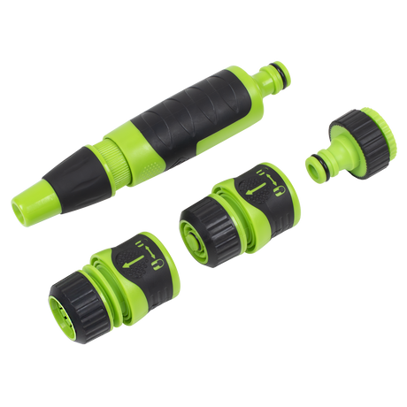 Sealey JS9611 Deluxe Soft-Touch Hose Nozzle & Connector Set 4pc