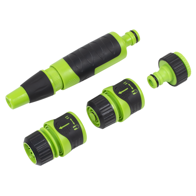 Sealey JS9611 Deluxe Soft-Touch Hose Nozzle & Connector Set 4pc