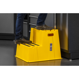 Sealey KS6 Heavy-Duty 2-Step Safety Steps with Anti-Slip Treads 150kg Capacity, Yellow - EN 14183 - additional view 11