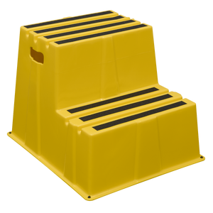 Sealey KS6 Heavy-Duty 2-Step Safety Steps with Anti-Slip Treads 150kg Capacity, Yellow - EN 14183 - additional view 2