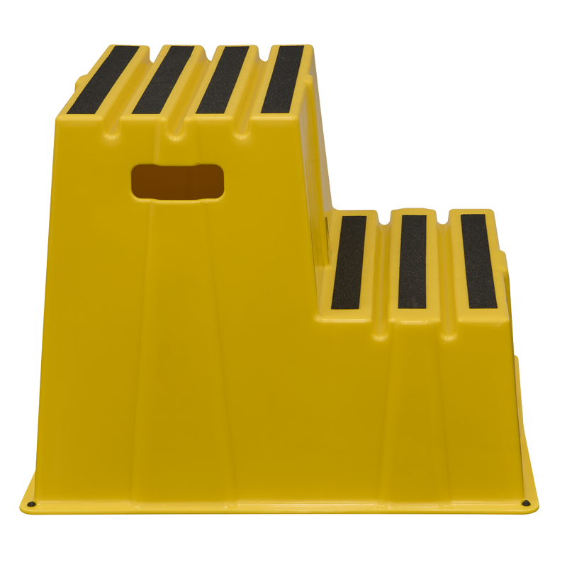Sealey KS6 Heavy-Duty 2-Step Safety Steps with Anti-Slip Treads 150kg Capacity, Yellow - EN 14183 - additional view 4