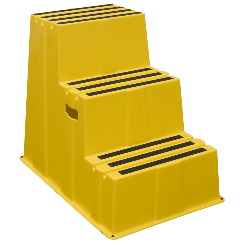 Sealey KS7 Heavy-Duty 3-Step Safety Steps with Anti-Slip Treads 150kg Capacity, Yellow - EN 14183 - additional view 12