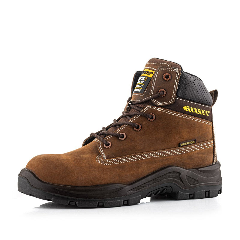 Buckbootz Lacerz Nubuckz Waterproof Safety Lace Boots