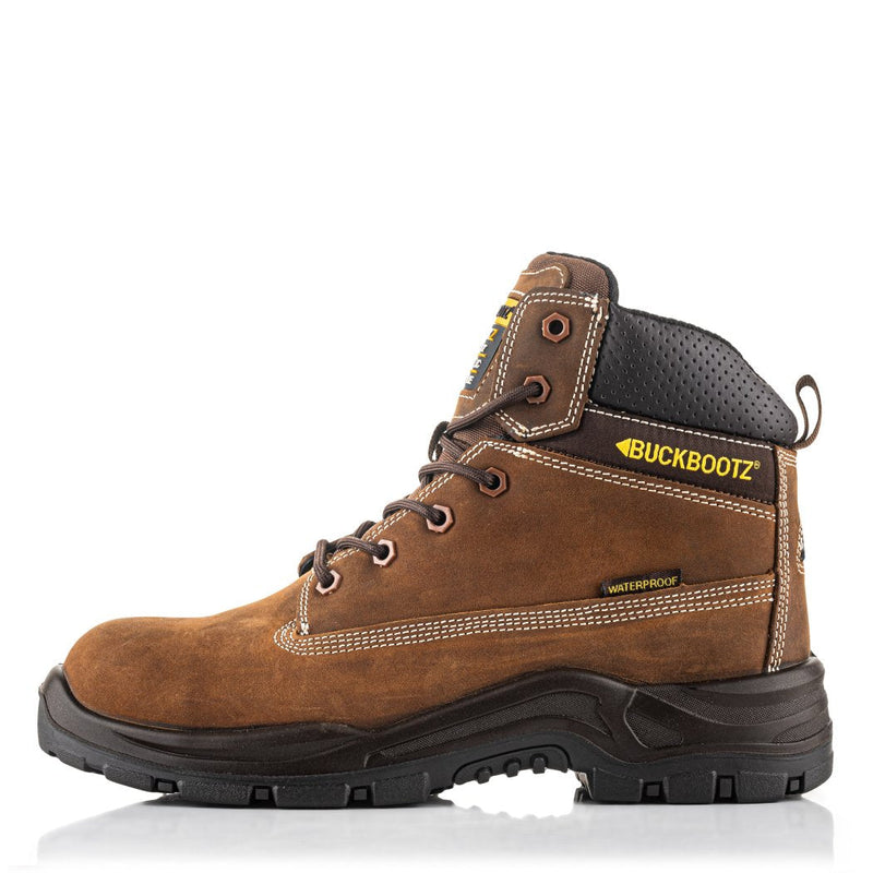Buckbootz Lacerz Nubuckz Waterproof Safety Lace Boots