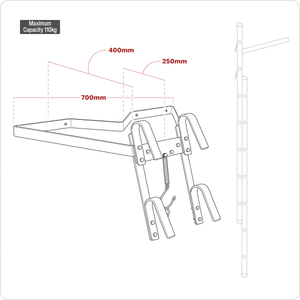 Sealey LAD004 2-Way Ladder Stand-Off - additional view 2