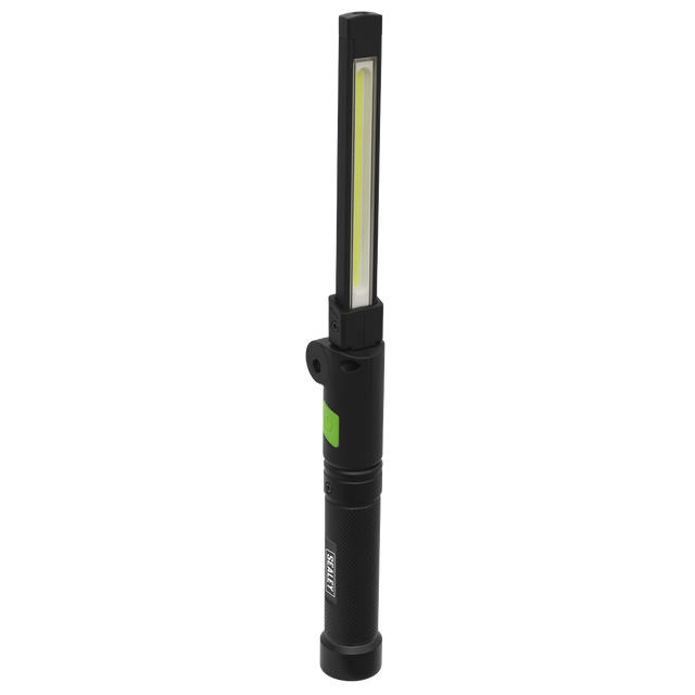 Sealey LED02G Rechargeable Aluminium Folding Pocket Light 2 COB & 1 SMD LED