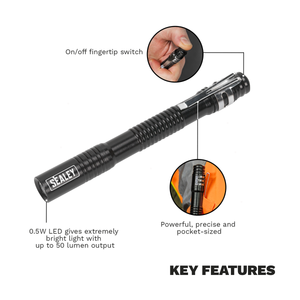 Sealey LED043 Aluminium Penlight 0.5W LED - additional view 2
