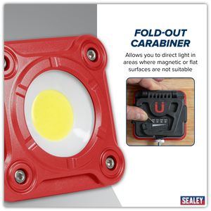 Sealey LED1000 Rechargeable Pocket Floodlight 10W COB LED - additional view 7
