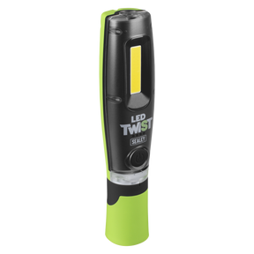 Sealey LED1001G LED Twist® Rechargeable Inspection Light 8W COB & 1W SMD
