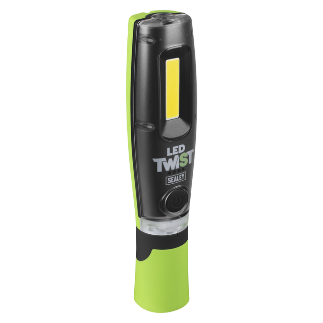Sealey LED1001G LED Twist® Rechargeable Inspection Light 8W COB & 1W SMD