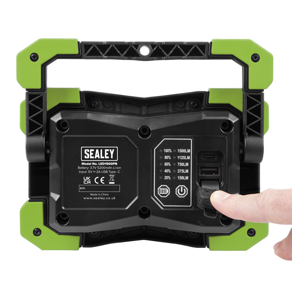 Sealey LED1500PB Portable Floodlight & Power Bank 15W COB LED - additional view 3