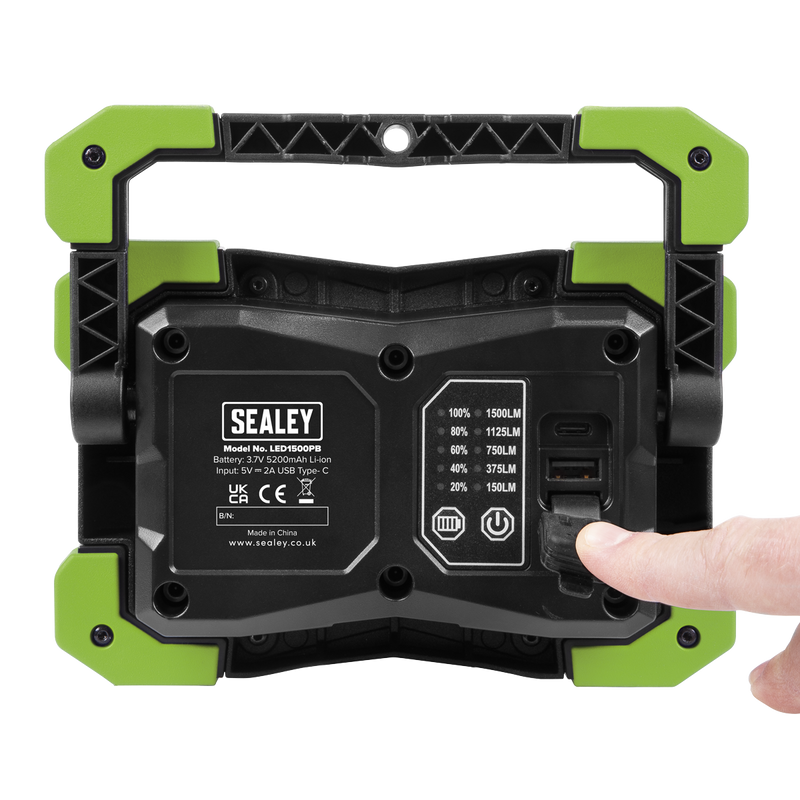 Sealey LED1500PB Portable Floodlight & Power Bank 15W COB LED - additional view 3