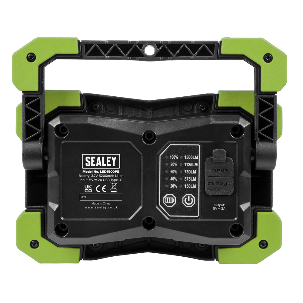 Sealey LED1500PB Portable Floodlight & Power Bank 15W COB LED - additional view 2