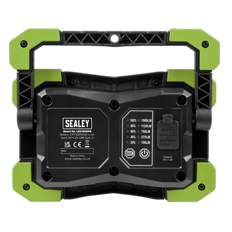 Sealey LED1500PB Portable Floodlight & Power Bank 15W COB LED - additional view 2